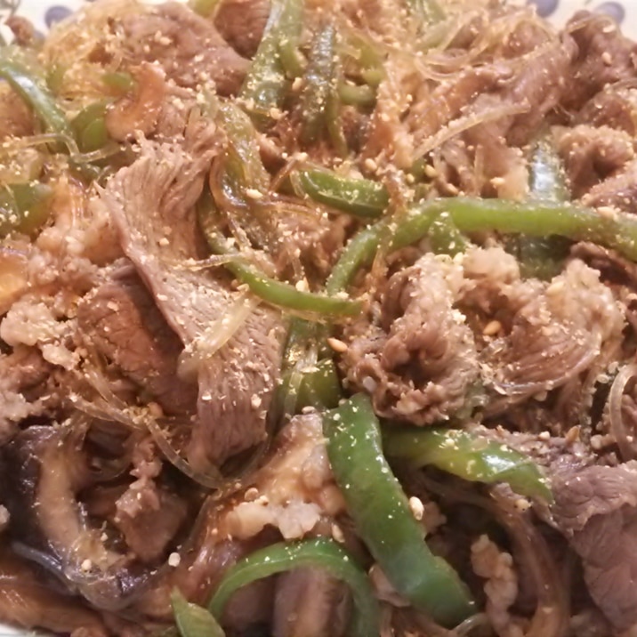 ご飯のお供、牛肉チャプチェ